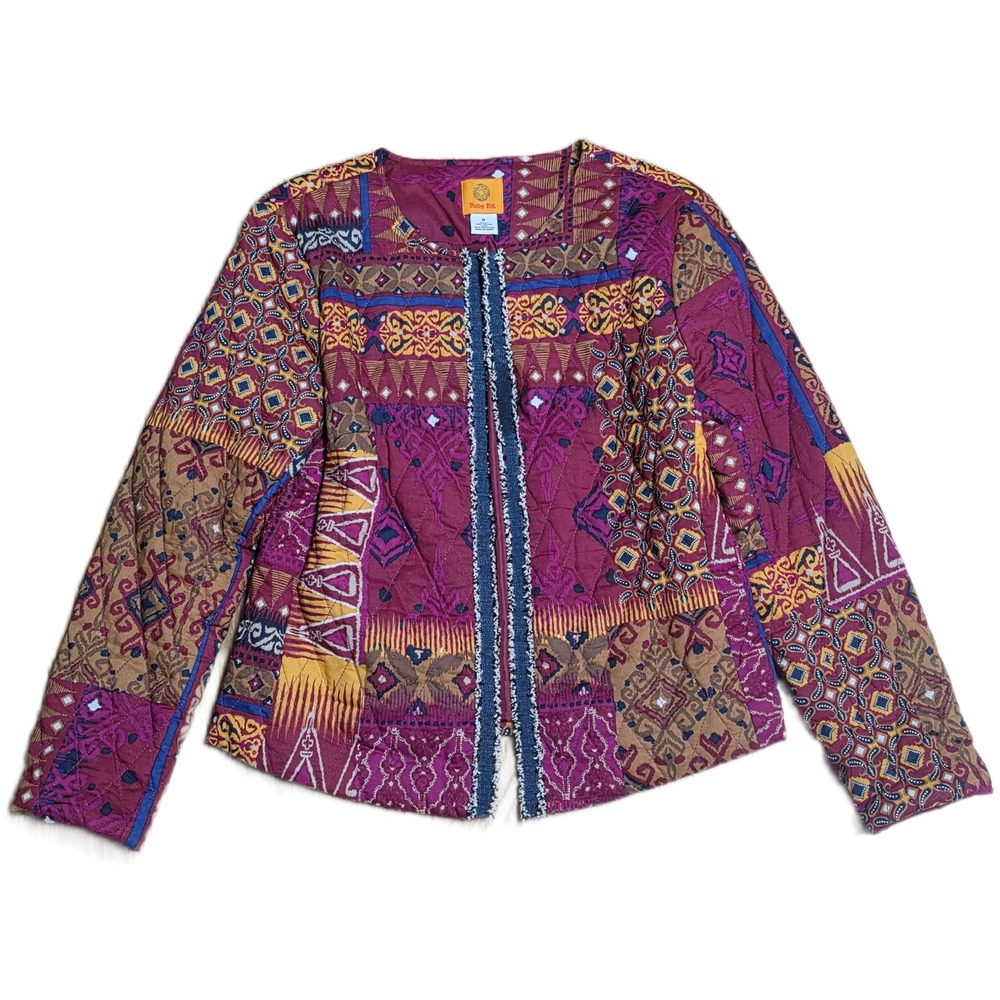 Ruby Rd. Quilted Patchwork Jacket Women's Size 8 … - image 1